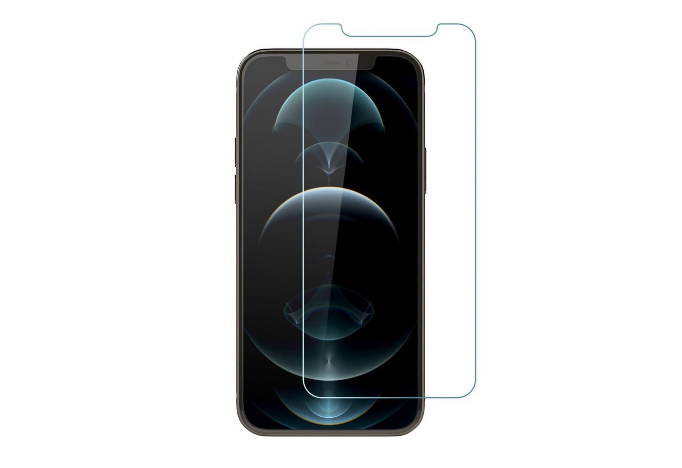 KMP Creative Lifesytle Product Displayschutz für iPhone 12 Pro / 12Max 6,1 2020) Transparent für Apple iPhone 12, 12 Pro, Displayschutzglas, Singlepack, 1 Stück, 2.5D transparent tempered (Dragontrail)" von KMP Creative Lifesytle Product