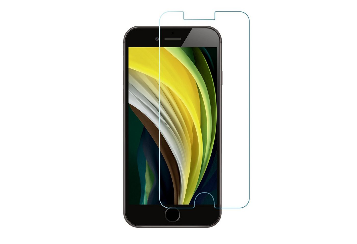 KMP Creative Lifesytle Product Displayschutz für iPhone SE3, SE2, iPhone 6/7/8 Transparent für Apple iPhone 6, 7, 8, SE2, SE3, Displayschutzglas, 1 Stück von KMP Creative Lifesytle Product