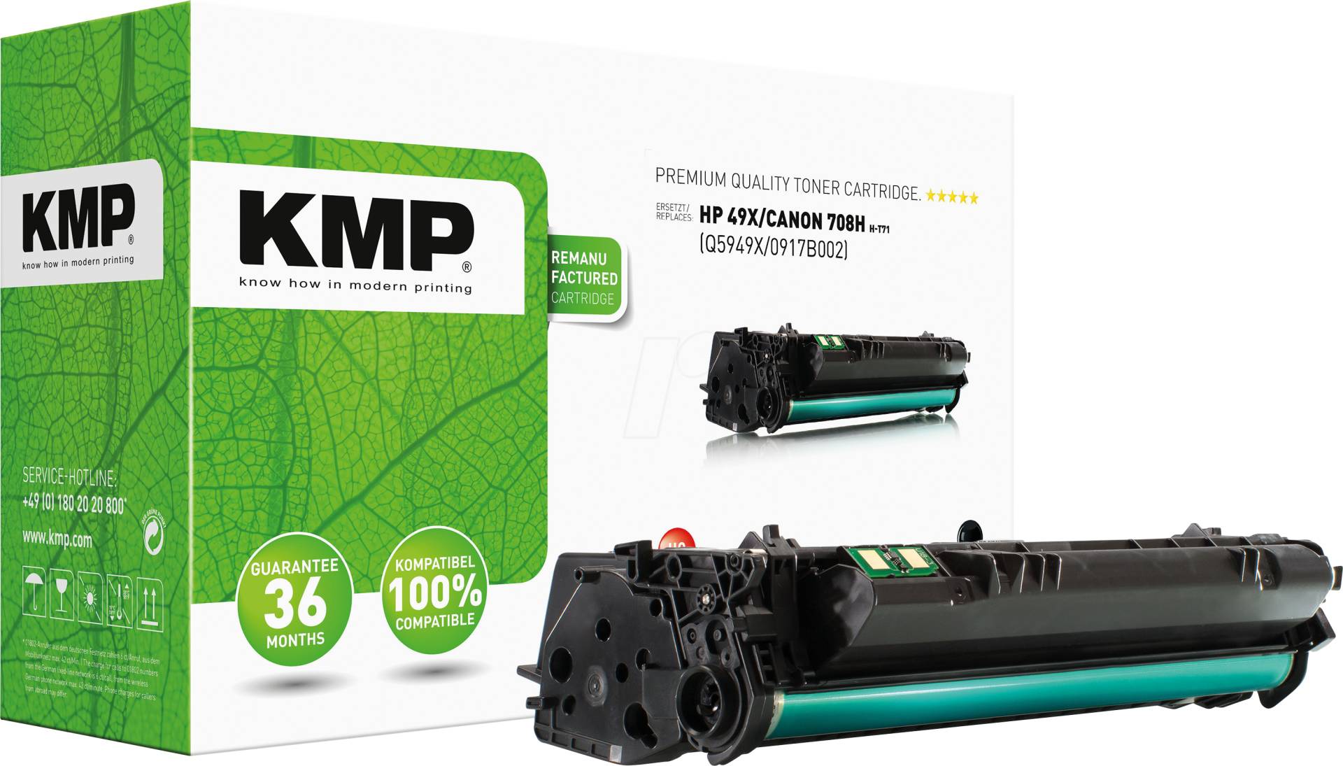 KMP 1128,HC00 - Toner, schwarz, 49X, rebuilt, HP von KMP PRINTTECHNIK AG