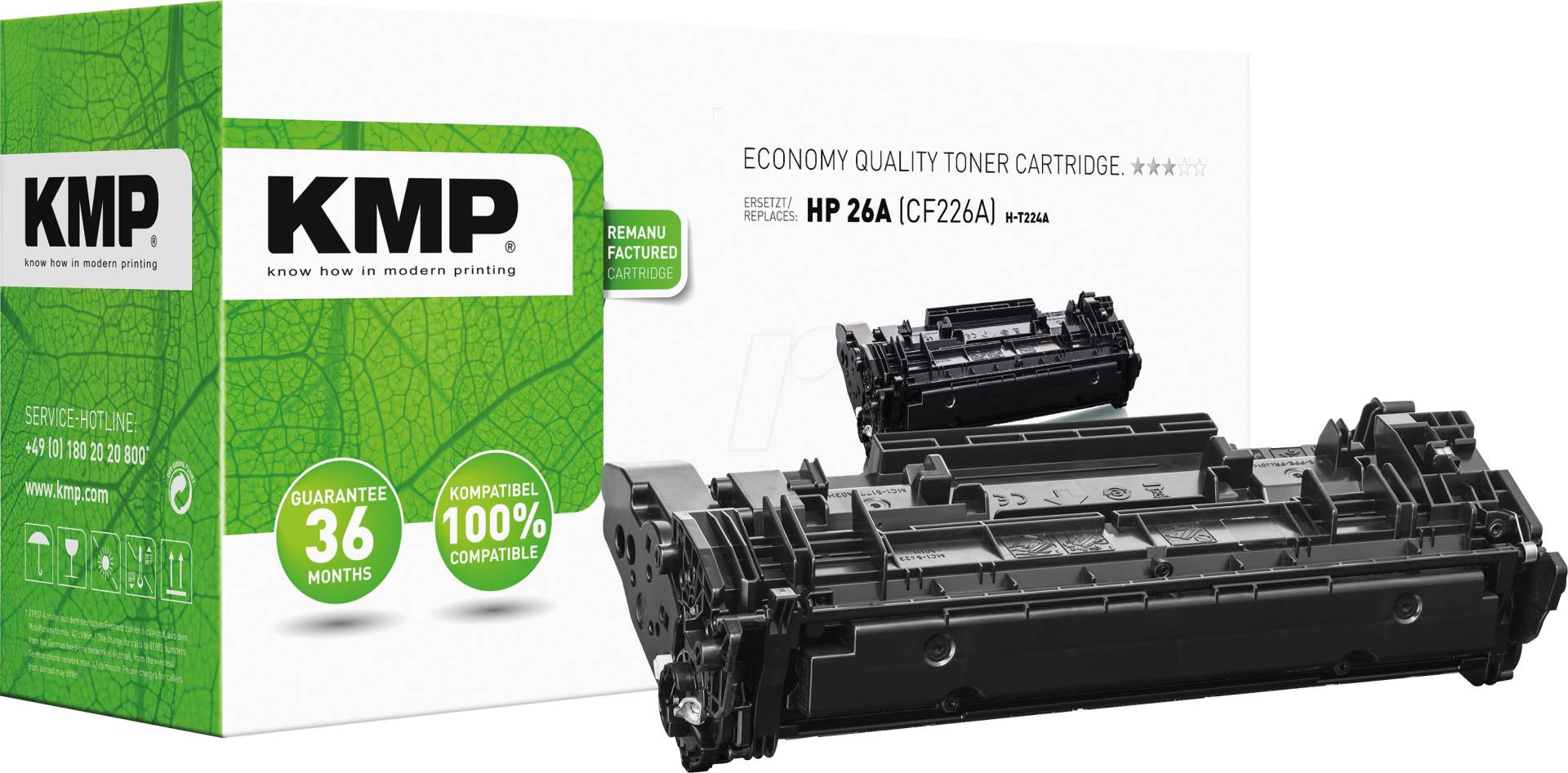 KMP 2539,4000 - Toner, schwarz, 26A, rebuilt, HP von KMP PRINTTECHNIK AG