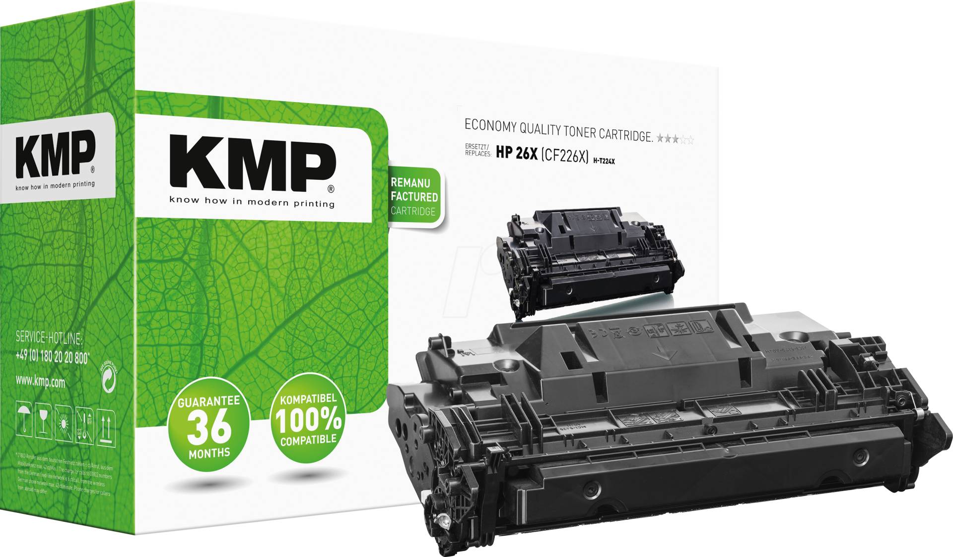 KMP 2539,4300 - Toner, schwarz, 26X, rebuilt, HP von KMP PRINTTECHNIK AG