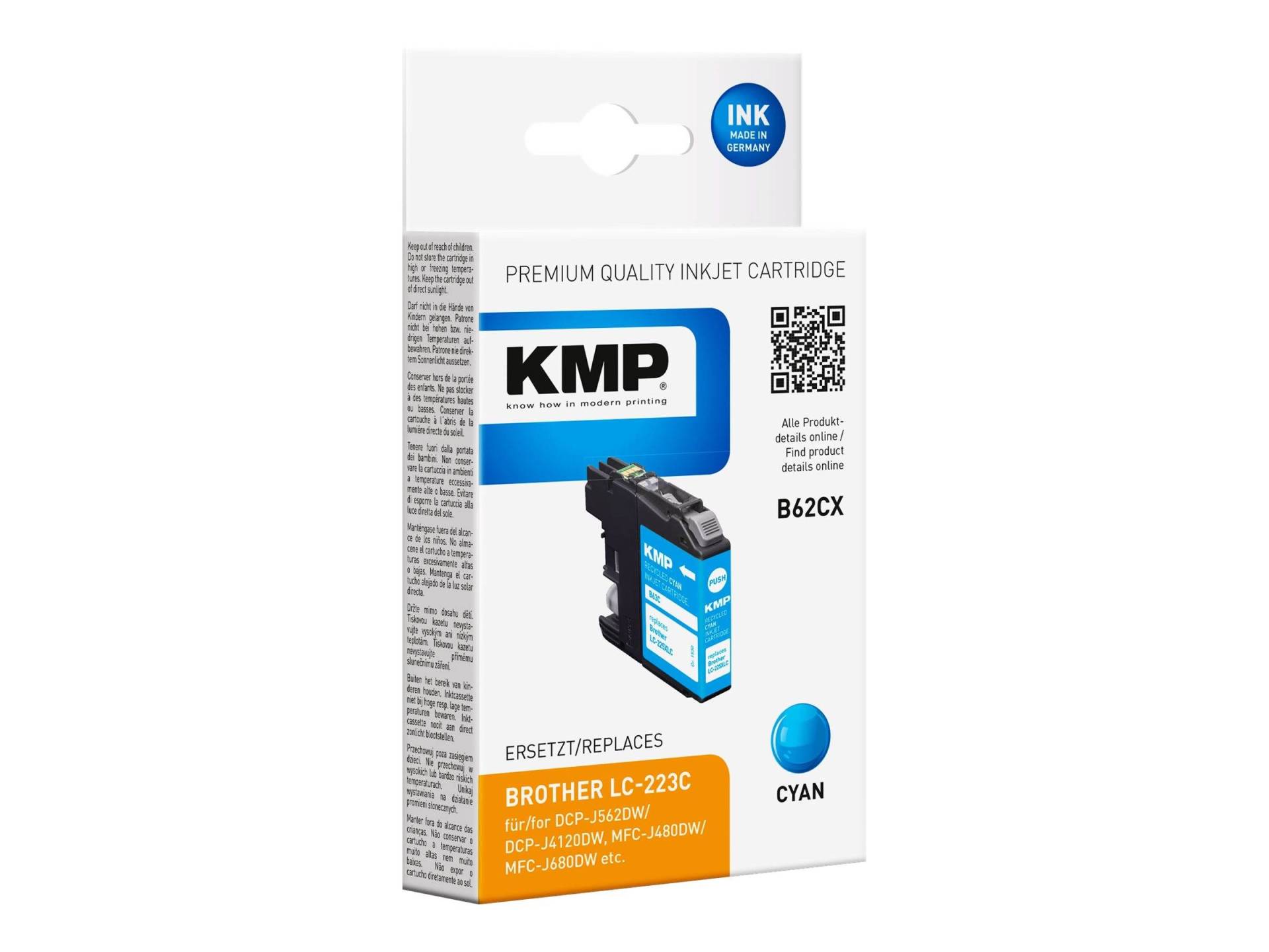 KMP Patrone Brother LC-223C cyan 550 S. B62CX KMP Patrone Brother LC-223C cyan 550 S. B62CX von KMP Printtechnik AG