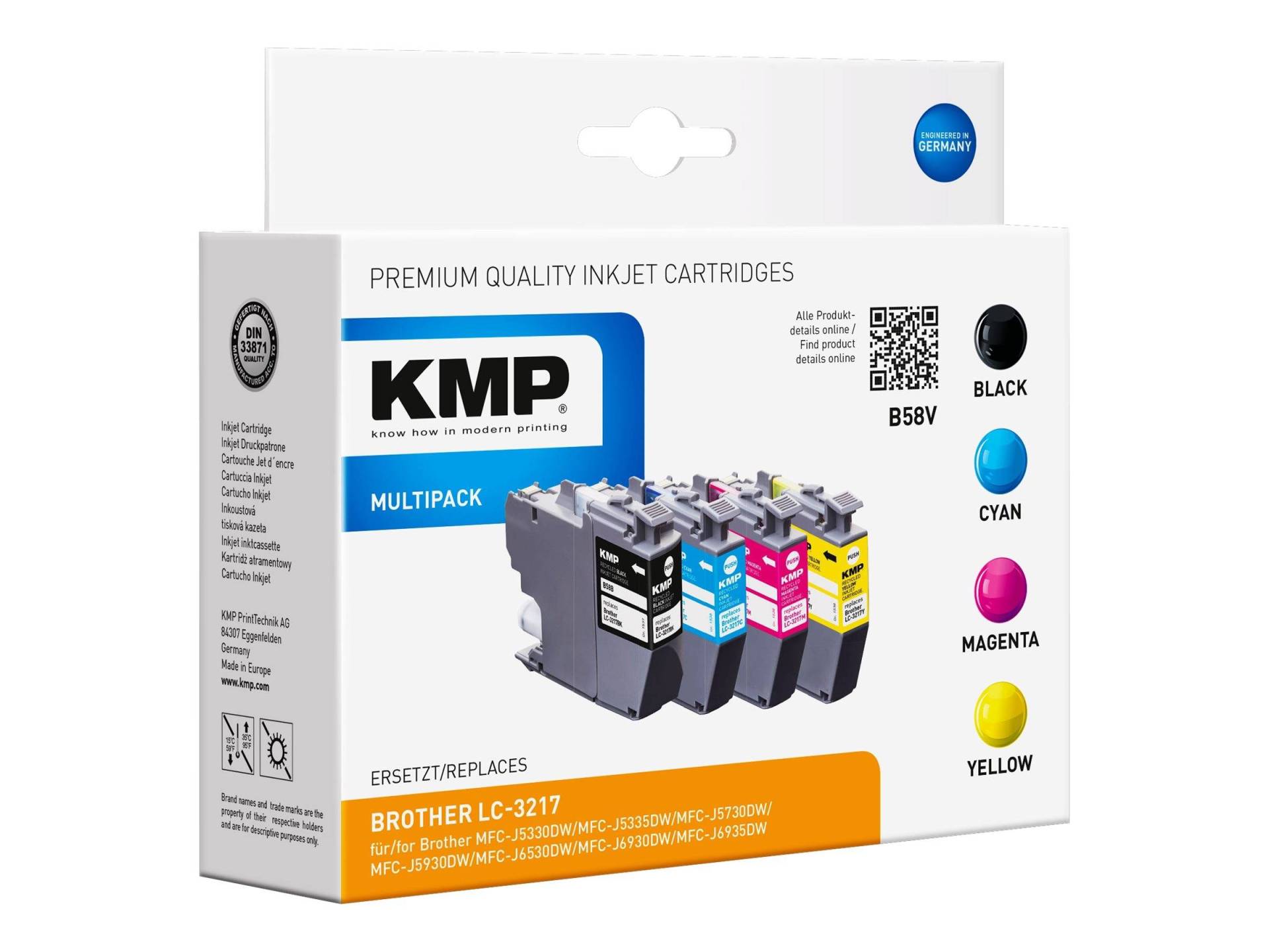KMP Patrone Brother LC-3217VA LDR Multip. 4x550 S. B58V refilled von KMP Printtechnik AG