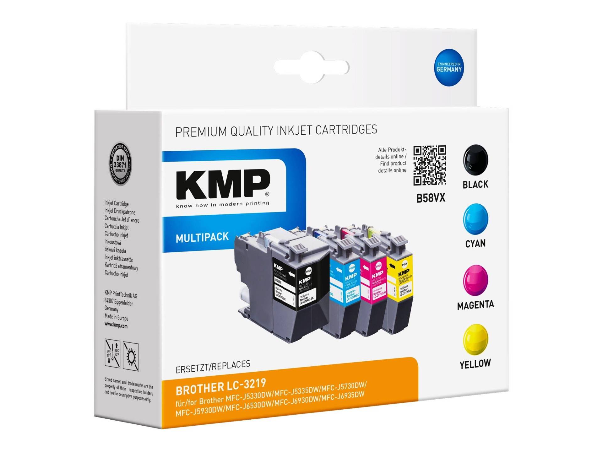 KMP Patrone Brother LC3219VALDR Multip. 1500-3000 S. B58VX refilled KMP Patrone Brother LC3219VALDR Multip. 1500-3000 S. B58VX refilled von KMP Printtechnik AG