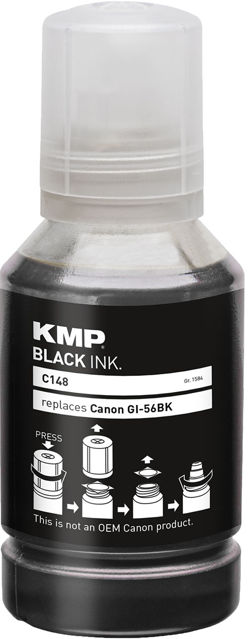 KMP Patrone Canon Maxify GI56PGBK black 6000 Seiten C148 kompatibel von KMP Printtechnik AG