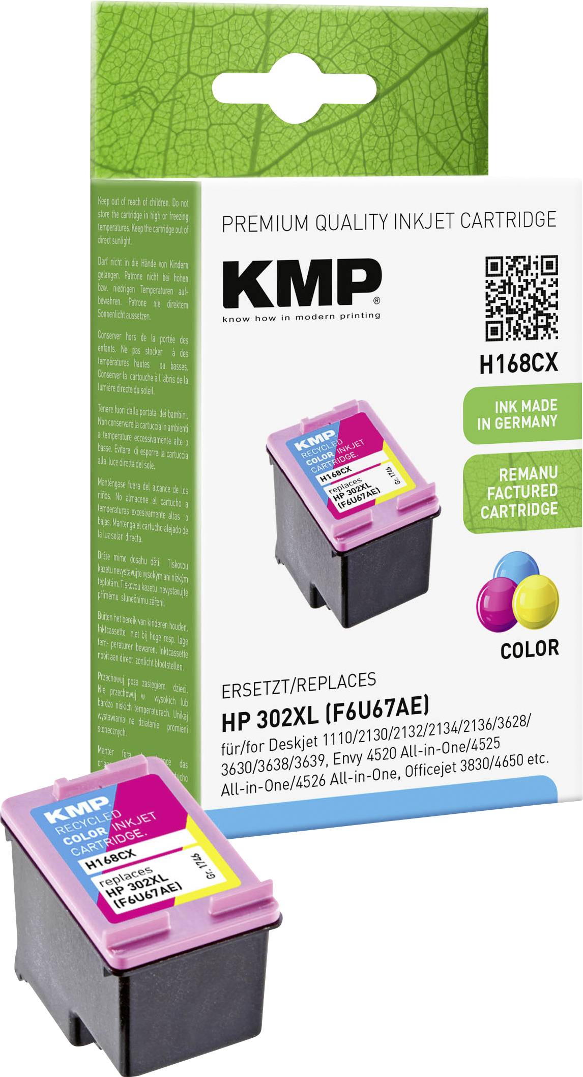 KMP Patrone HP F6U67AE NR.302XL color 350 S. H168CX refilled KMP Patrone HP F6U67AE NR.302XL color 350 S. H168CX refilled von KMP Printtechnik AG