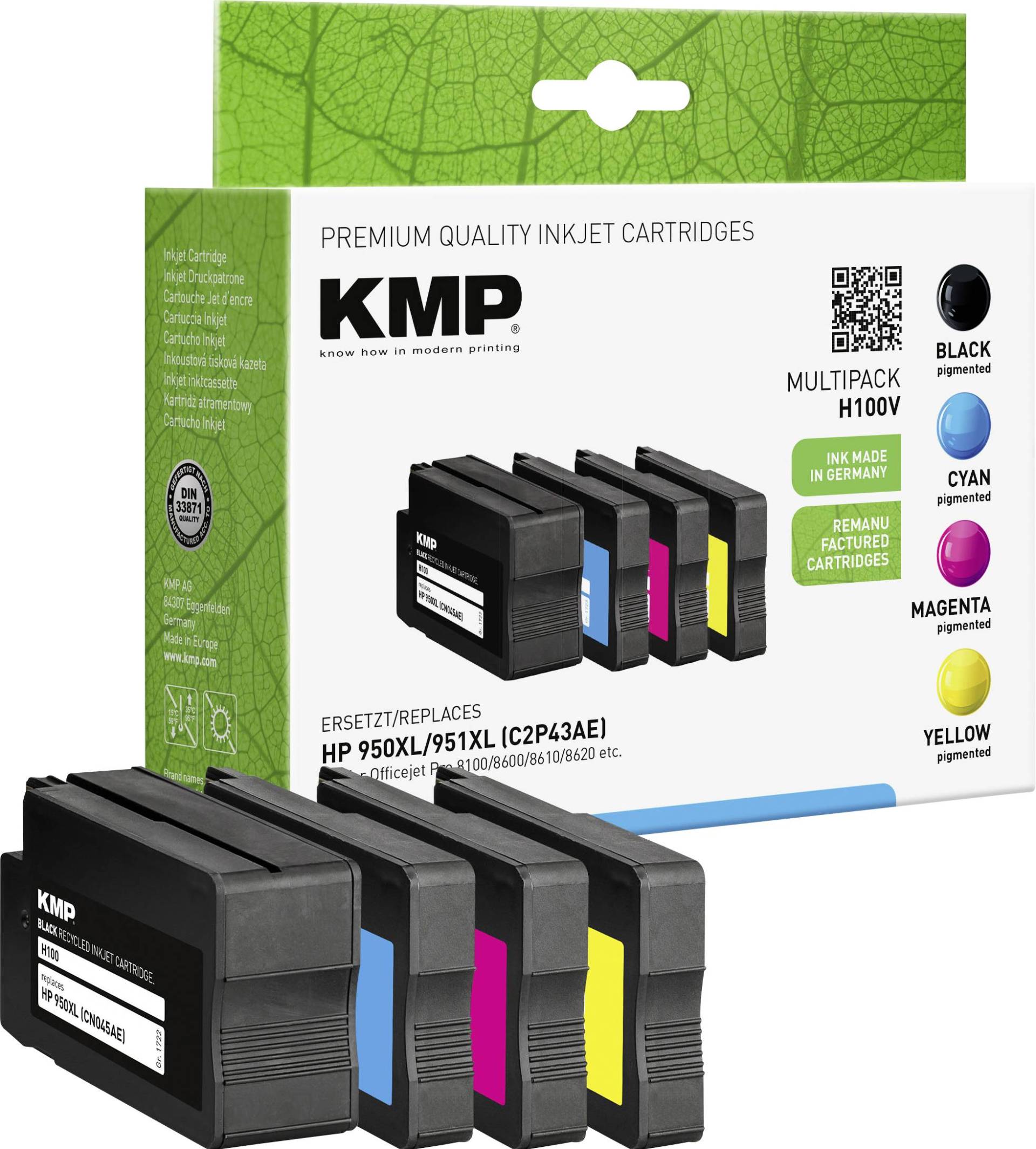 KMP Patrone HP HP950XL C2P43AE Multipack BK/C/Y/M remanufactured KMP Patrone HP HP950XL C2P43AE Multipack BK/C/Y/M remanufactured von KMP Printtechnik AG