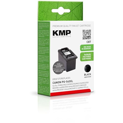 KMP Tintenkartusche für Canon Pixma MG2150/MG3150, C87, Black von KMP know how in modern printing