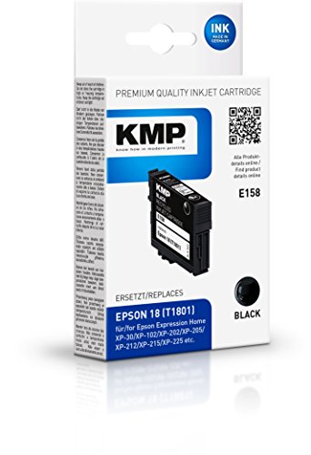 KMP Tintenkartusche für Epson Expression Home XP-102/XP-202, E158, black von KMP know how in modern printing