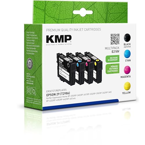 KMP Tintenpatrone passend für Epson 29 (C13T29814010, C13T29824010, C13T29834010, C13T29844010) Multipack - für Expression Home XP-235 XP-245 ... etc. von KMP know how in modern printing