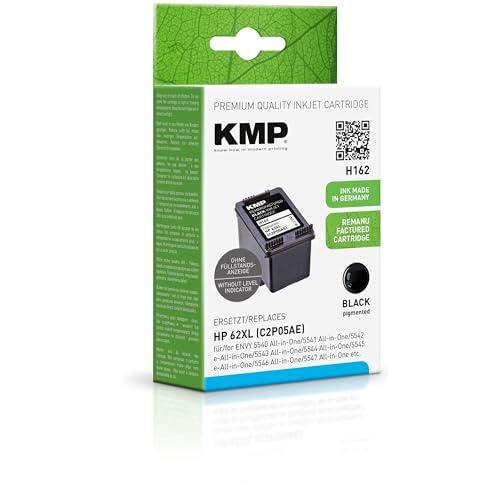 KMP Tintenpatrone passend für HP 62XL (C2P05AE) - für HP Envy 5540 5541 5661, OfficeJet 200 C 250 5700, etc. von KMP know how in modern printing