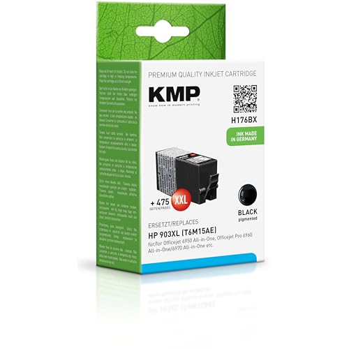 KMP Tintenpatrone passend für HP 903XXL Black (T6M15AE) - H176BX - für HP OfficeJet 6900 Series, 6950, HP OfficeJet Pro 6860 Series, 6868, 695... etc. von KMP know how in modern printing