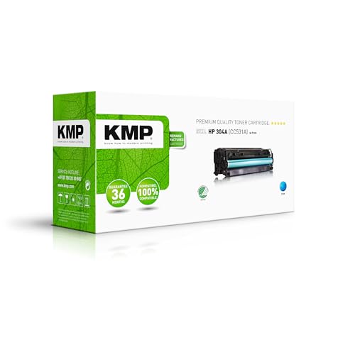 KMP Toner passend für HP 304A - Cyan für: HP Color Laserjet cm 2300 Series/ CP 2020/ CP 2024/ CP 2025/ CP 2026/ CP 2027 von KMP know how in modern printing
