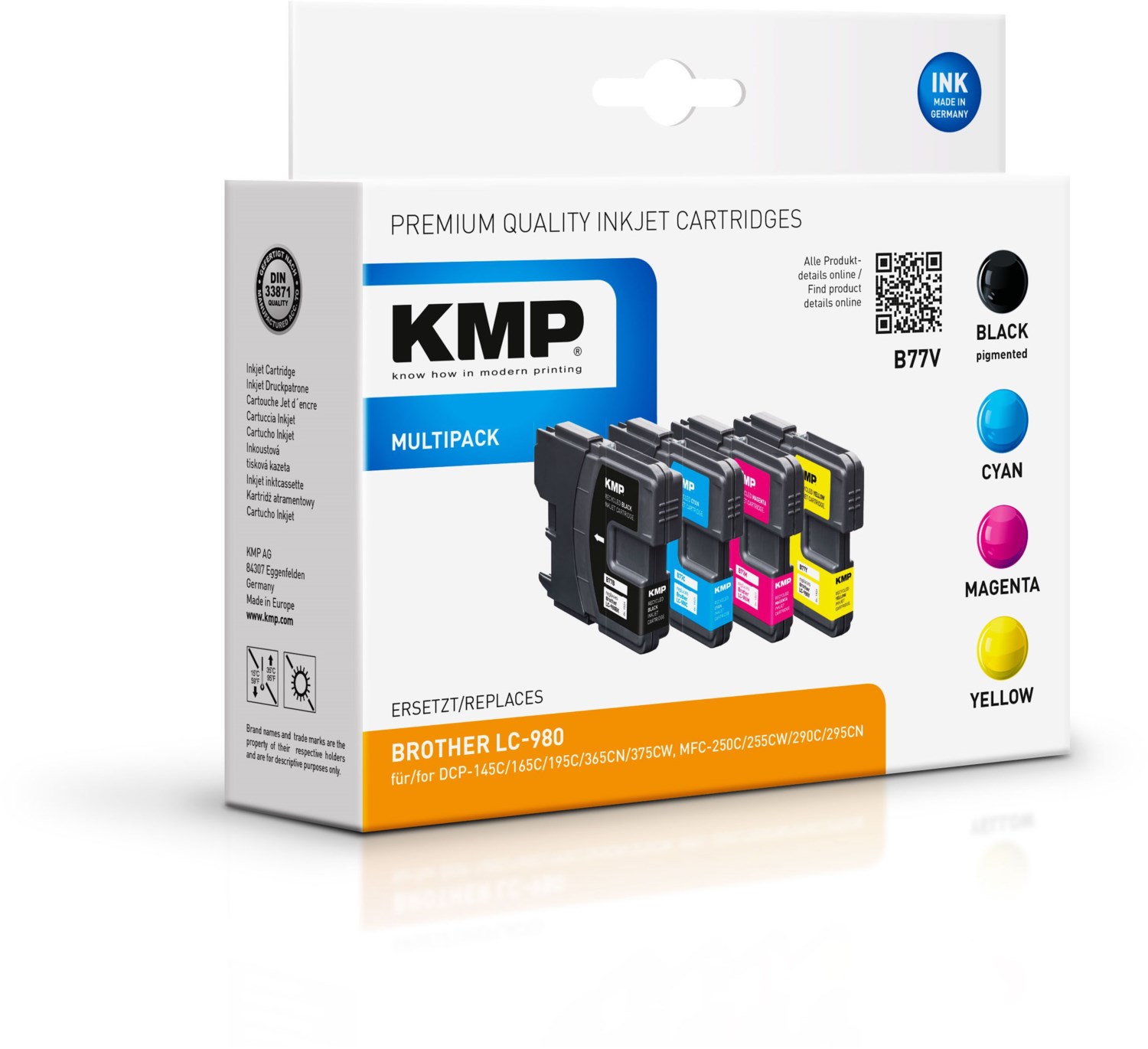 B77V Tinten-Multipack ersetzt LC-980VALBPDR 4-farbig B77V Tinten-Multipack ersetzt LC-980VALBPDR 4-farbig von KMP