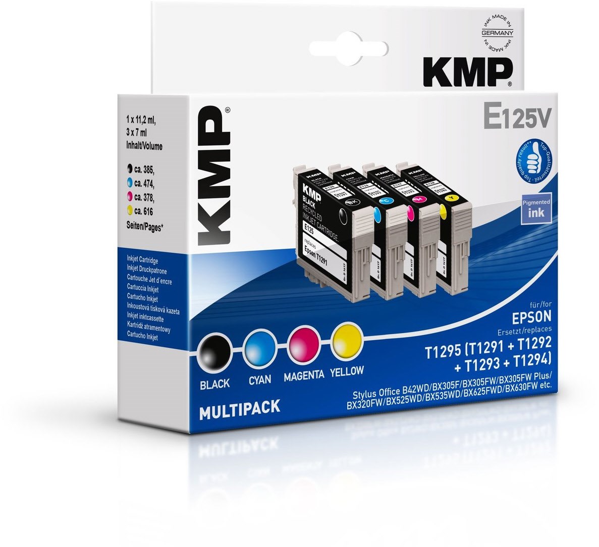 E 125 V (1x 11,2ml, 3x 7ml) Tinten-Multipack 4-farbig von KMP
