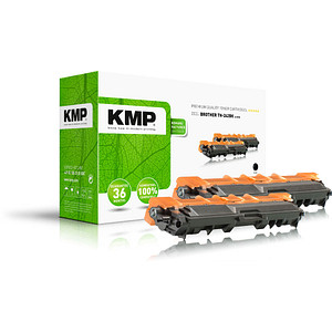 KMP 1248,0021  schwarz Toner kompatibel zu brother 2x TN-242BK, 2er-Set von KMP