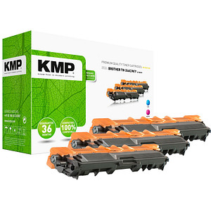 KMP 1248,3030  cyan, magenta, gelb Toner kompatibel zu brother TN-246C/M/Y, 3er-Set von KMP