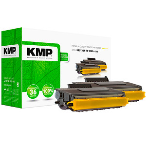 KMP B-T30D  schwarz Toner kompatibel zu brother TN-3280, 2er-Set von KMP