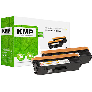 KMP B-T38D  schwarz Toner kompatibel zu brother TN325BK, 2er-Set von KMP