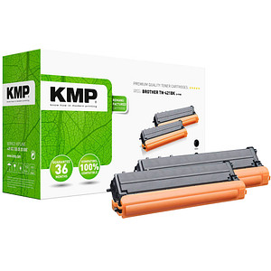 KMP B-T98D  schwarz Toner kompatibel zu brother TN-421BK, 2er-Set von KMP