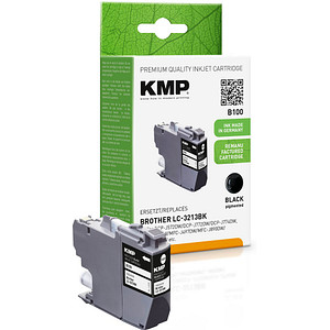 KMP B100  schwarz Druckerpatrone kompatibel zu brother LC-3213BK von KMP