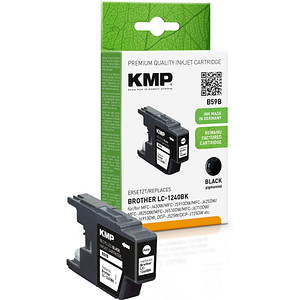 KMP B59B  schwarz Druckerpatrone kompatibel zu brother LC-1240BK von KMP