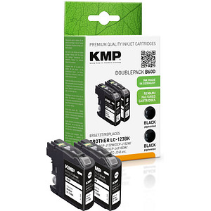 KMP B60D schwarz Druckerpatronen kompatibel zu brother LC-123BK, 2er-Set KMP B60D schwarz Druckerpatronen kompatibel zu brother LC-123BK, 2er-Set von KMP