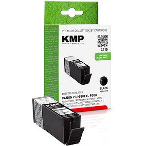 KMP C107BKXV  schwarz Druckerpatrone kompatibel zu Canon PGI-580XXL PGBK von KMP