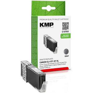 KMP C107GX  grau Druckerpatrone kompatibel zu Canon CLI-571 XL GY von KMP