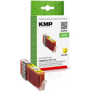 KMP C107YX  gelb Druckerpatrone kompatibel zu Canon CLI-571 XL Y von KMP