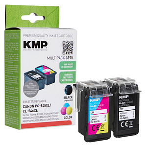 KMP C97V  schwarz, color Druckköpfe kompatibel zu Canon PG-545XL + CL-546XL, 2er-Set von KMP