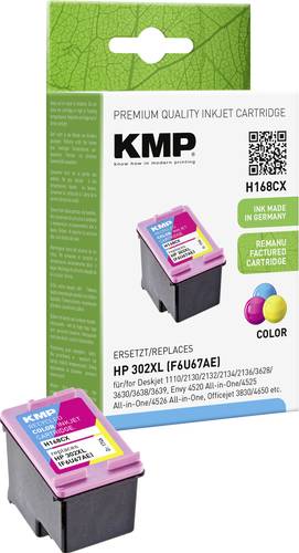 KMP Druckerpatrone H168CX Kompatibel ersetzt HP 302XL, F6U67AE Cyan, Magenta, Gelb 1746,4030 von KMP