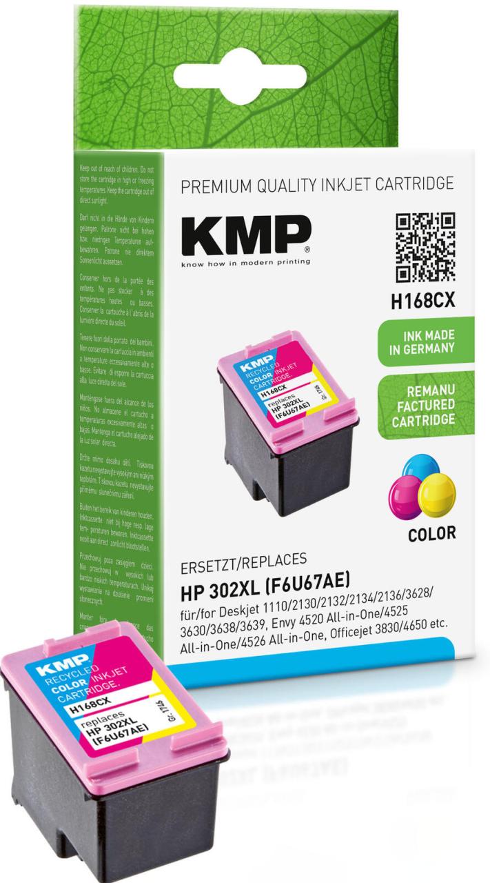 KMP Druckerpatrone H168CX color kompatibel zu HP 302XL (F6U67AE) von KMP