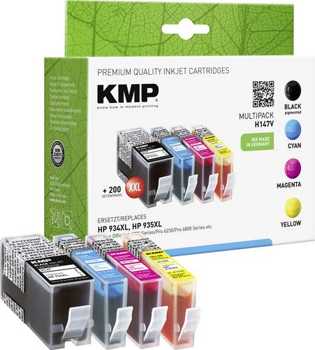 KMP Druckerpatrone Kombi-Pack Kompatibel ersetzt HP 934XL, 935XL, X4E14AE, C2P23AE, C2P24AE, C2P25AE von KMP