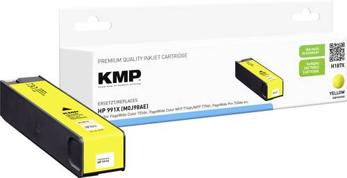 KMP Druckerpatrone Kompatibel ersetzt HP 991X, M0J98AE Gelb H187X 1767,4009 von KMP