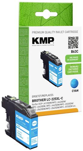 KMP Druckerpatrone ersetzt Brother LC-225XLC Kompatibel Cyan B63C 1530,4003 von KMP