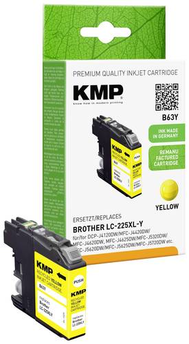 KMP Druckerpatrone ersetzt Brother LC-225XLY Kompatibel Gelb B63Y 1530,4009 von KMP