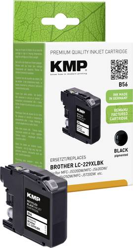 KMP Druckerpatrone ersetzt Brother LC-229XLBK Kompatibel Schwarz B56 1532,4001 von KMP