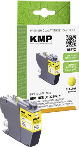 KMP Druckerpatrone ersetzt Brother LC-3219XLY Kompatibel Gelb B58YX 1538,4009 von KMP