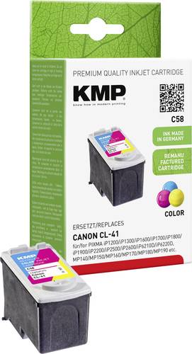 KMP Druckerpatrone ersetzt Canon CL-41 Kompatibel Cyan, Magenta, Gelb C58 1501,4030 von KMP