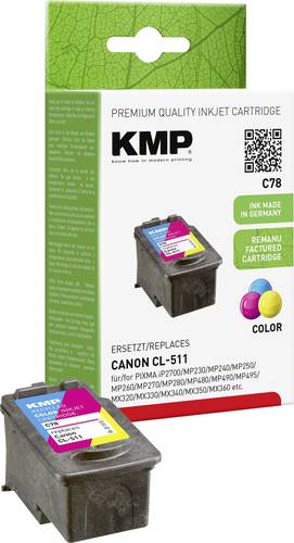 KMP Druckerpatrone ersetzt Canon CL-511 Kompatibel Cyan, Magenta, Gelb C78 1512,4030 von KMP