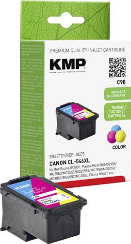 KMP Druckerpatrone ersetzt Canon CL-546XL Kompatibel Cyan, Magenta, Gelb C98 1563,4030 von KMP