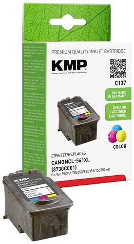 KMP Druckerpatrone ersetzt Canon CL-561 XL Kompatibel Cyan, Magenta, Gelb C137 1581,4030 von KMP