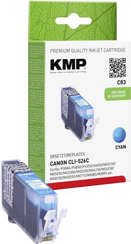 KMP Druckerpatrone ersetzt Canon CLI-526C Kompatibel Cyan C83 1515,0003 von KMP