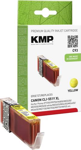 KMP Druckerpatrone ersetzt Canon CLI-551Y XL Kompatibel Gelb C93 1519,0009 von KMP