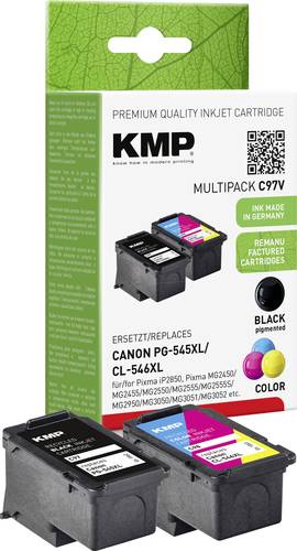 KMP Druckerpatrone ersetzt Canon PG-545XL, CL-546XL Kompatibel Kombi-Pack Schwarz, Cyan, Magenta, Ge von KMP