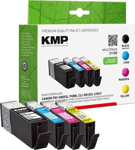 KMP Druckerpatrone ersetzt Canon PGI-580PGBK XXL, CLI-581C XXL, CLI-581M XXL, CLI-581Y XXL Kompatibe von KMP