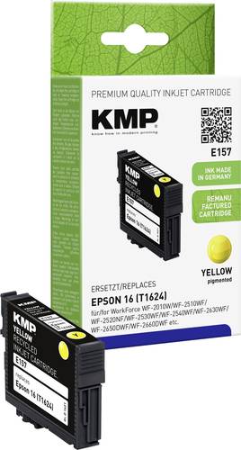 KMP Druckerpatrone ersetzt Epson 16, T1624 Kompatibel Gelb E157 1621,4809 von KMP