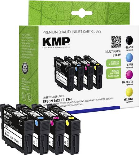 KMP Druckerpatrone ersetzt Epson 16XL, T1636, T1631, T1632, T1633, T1634 Kompatibel Kombi-Pack Schwa von KMP