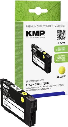KMP Druckerpatrone ersetzt Epson 35XL, T3594 Kompatibel Gelb E229X 1638,4009 von KMP